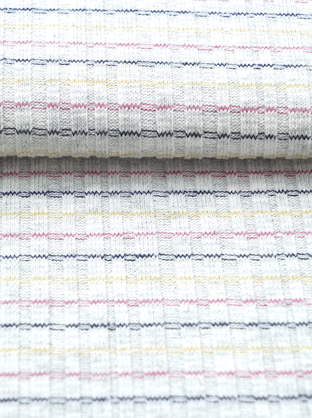 2*2RIB Knit heathered Fabric 96%Cotton