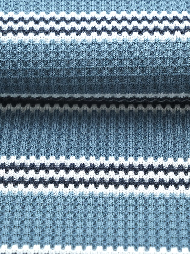 WBSM20001 Blue Gray and White Double Knit Fabric