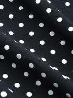 WB17016-1 Double knitted fabric dots 1cm white black